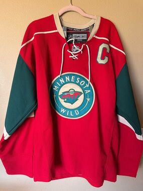 Mikko Koivu #9 Captain Minnesota Wild Official Canadian NHL Jersey Sz 50 Reebok